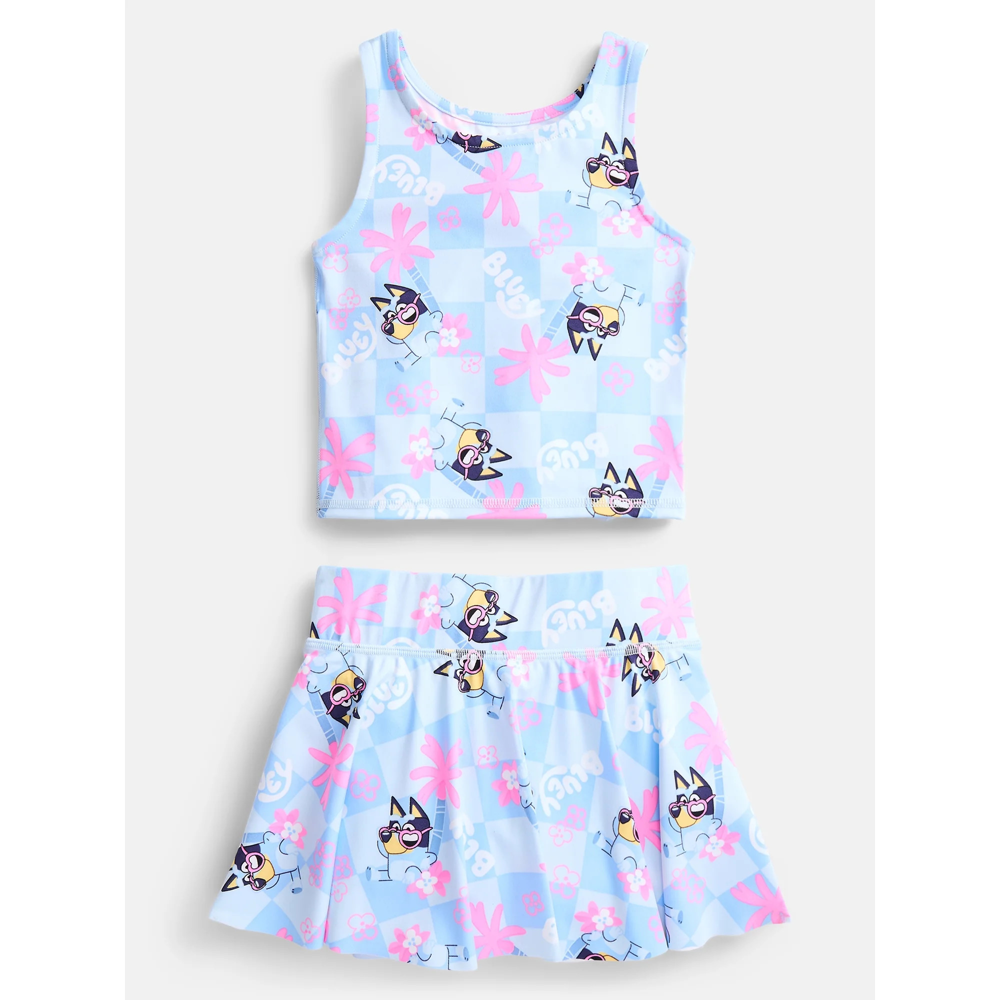 Bluey Toddler Girls' Active Tank Top and Skort Set, 2-Piece, Sizes 12M-5T | Walmart (US)