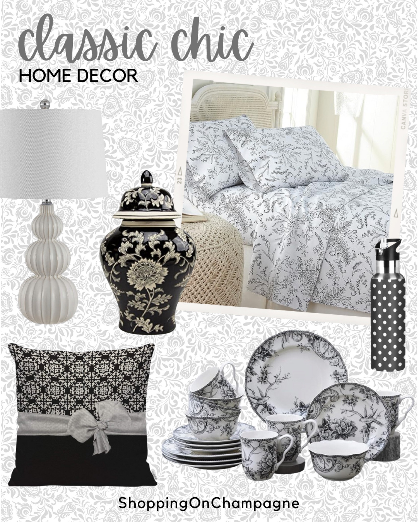 Classic Chic Home Decor | Go with a black and white theme in your home for a timeless sophisticated style.


#LTKHome