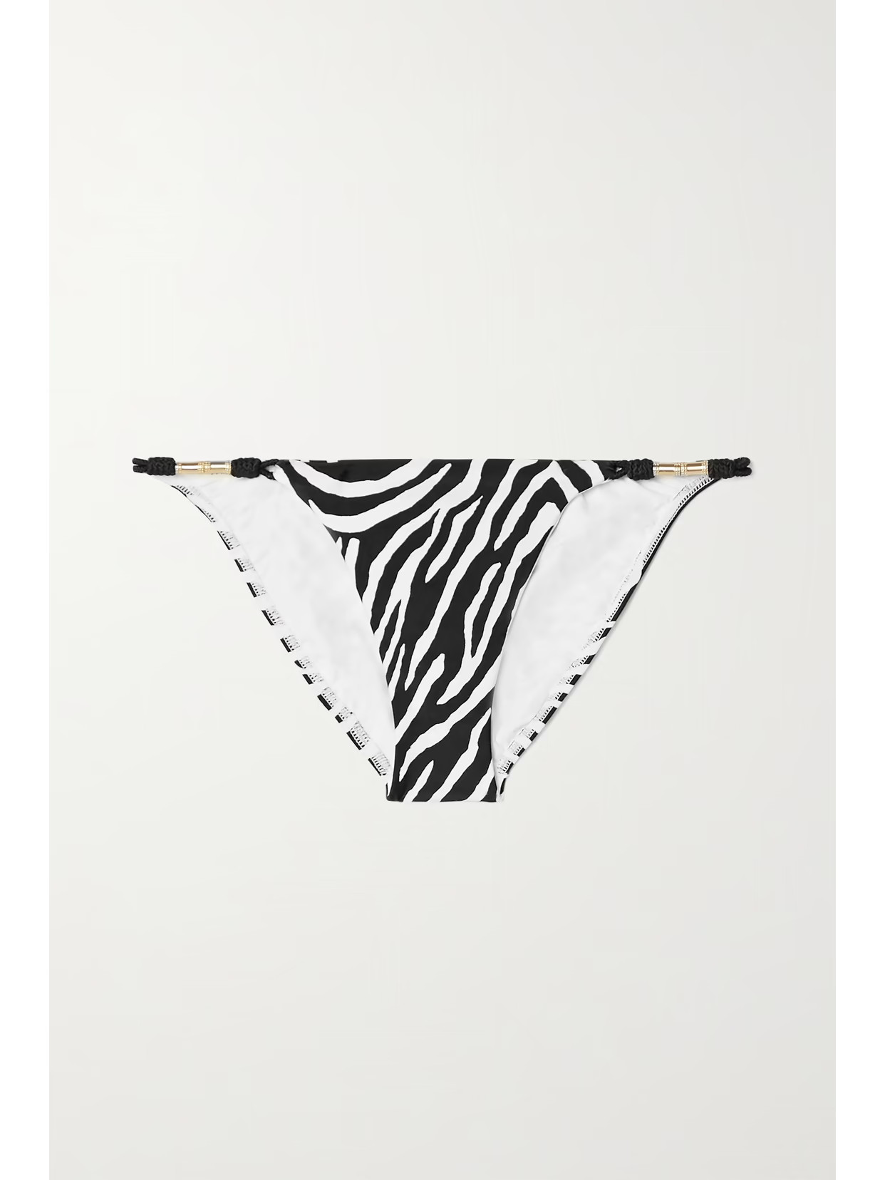 ViX - Fiorella Embellished Zebra-print Bikini Briefs - Animal print | NET-A-PORTER (US)