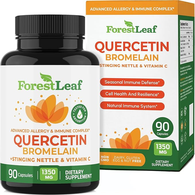 ForestLeaf Quercetin with Bromelain 1350mg - Blend with Vitamin C & Stinging Nettle Supplement, Q... | Amazon (US)