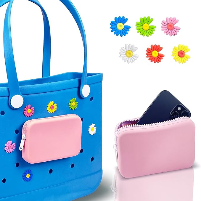 Silicone Phone Holder for Bogg Bag, Insert Pouch Wallet Charm for Bogg Bags Accessories Compatibl... | Amazon (US)