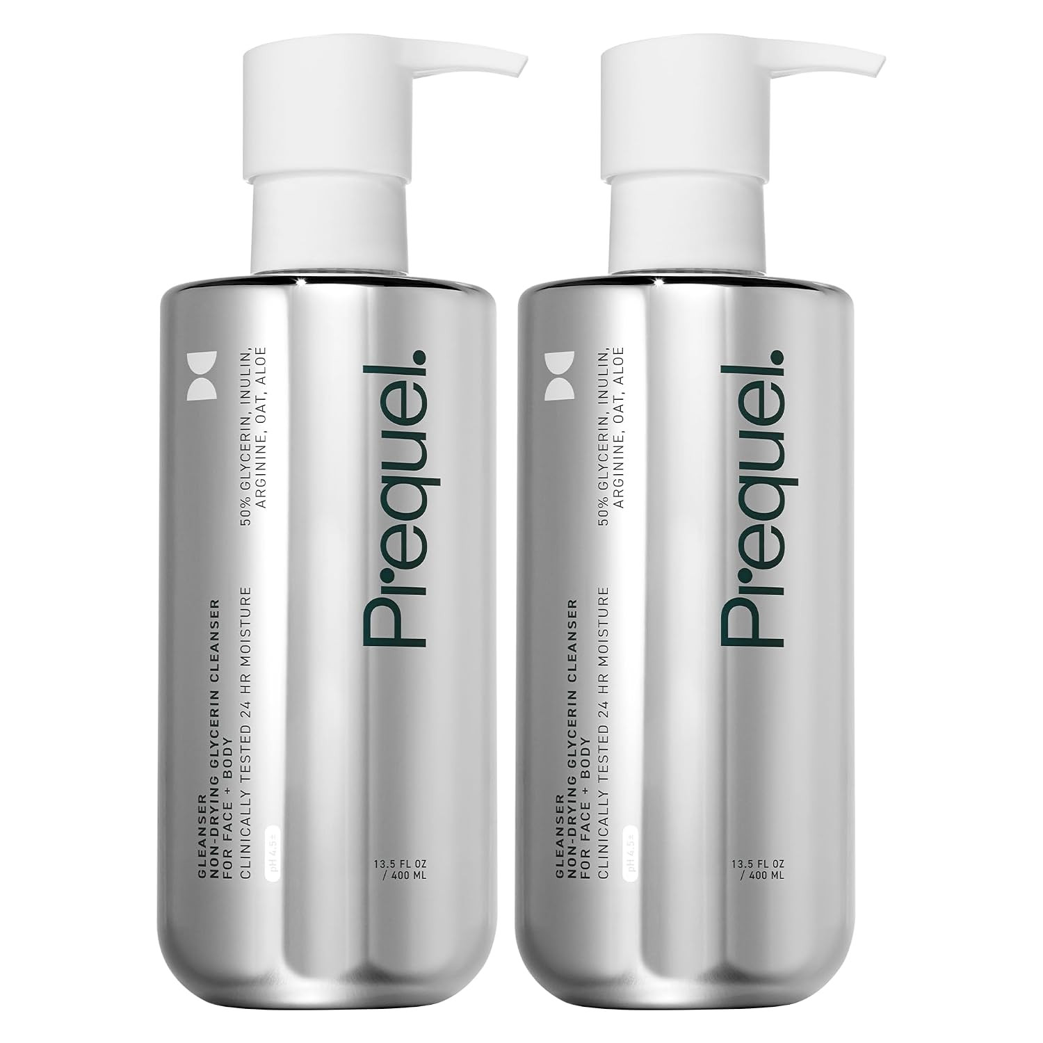 Prequel Skin - Gleanser Non-Drying Glycerin Cleanser - 2 Pack - Moisturizing Face Wash - Unscented - 13.5 Fl Oz | Amazon (US)