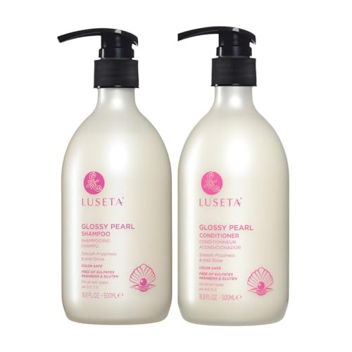 Luseta Glossy Pearl Shampoo and Conditioner Set Smooth & Moisturize, Fight Frizziness and Add Shine,Hydrating for Damaged Hair, Detangle,Nourish Strands,Paraben Free, Sulfate Free,16.9oz | Amazon (US)