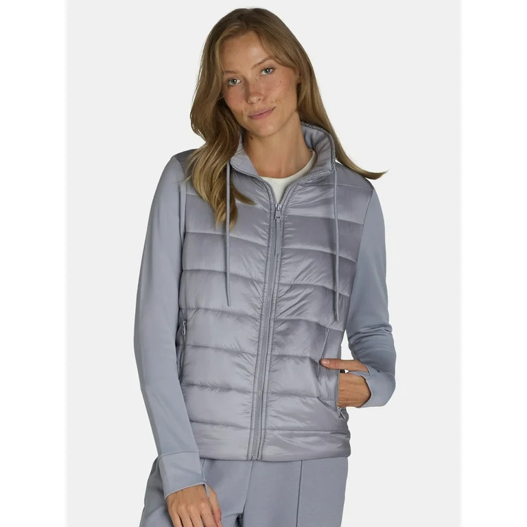 Avia Women’s Quilted Jacket with Long Sleeves, Sizes XS-XXXL | Walmart (US)