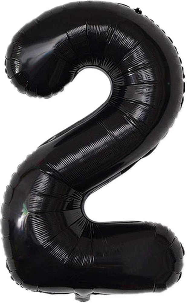 32 Inch Large Foil Helium Number Balloon Birthday Wedding Party 0-9 (Black, 2) | Amazon (US)