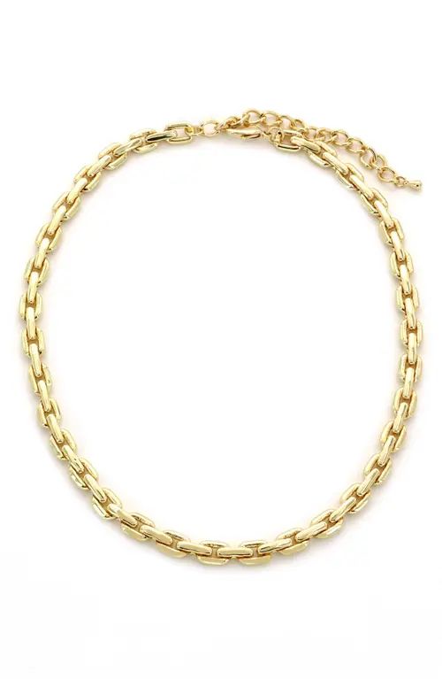 Panacea Flat Link Box Chain Collar Necklace in Gold at Nordstrom | Nordstrom