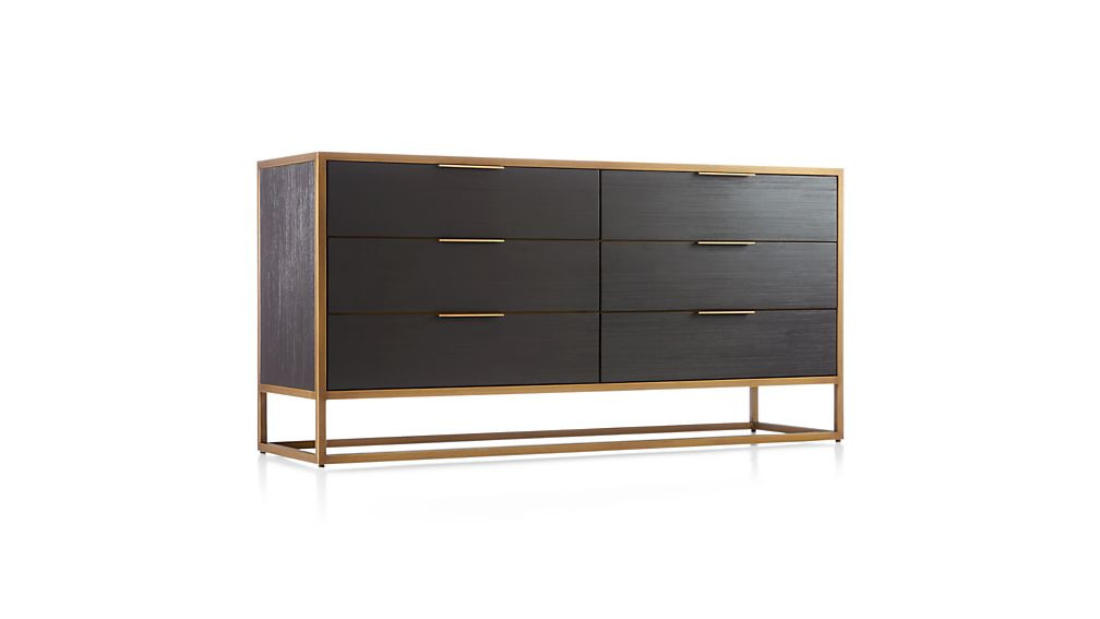 Oxford Black 6-Drawer Dresser + Reviews | Crate and Barrel | Crate & Barrel