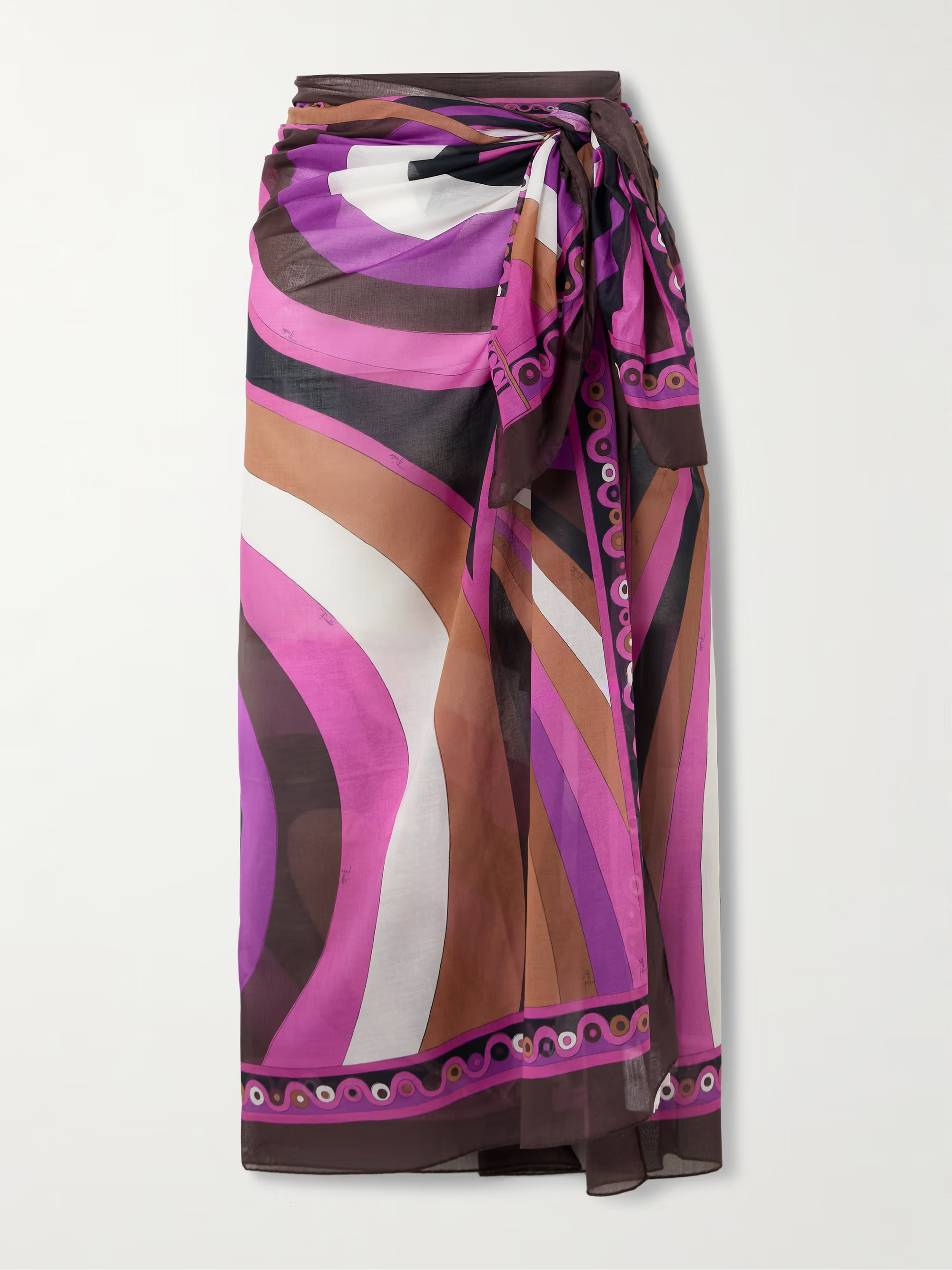 Printed cotton-voile pareo | NET-A-PORTER (US)