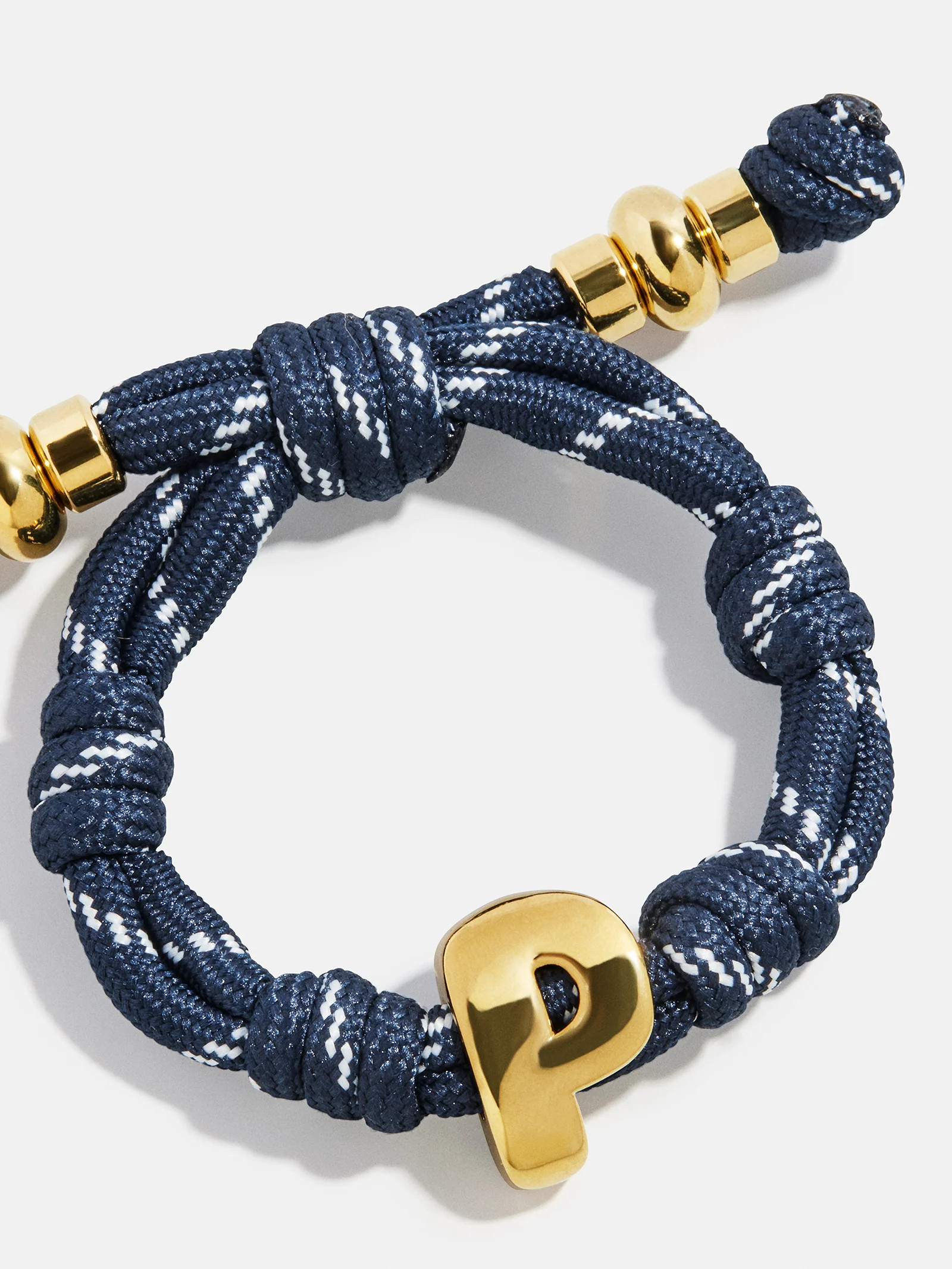 Knotty Initial Custom Bracelet - Navy | BaubleBar