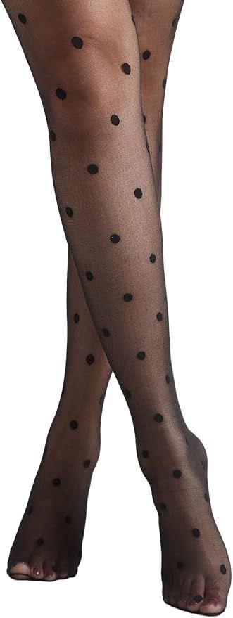 MAKEMECHI Women's Sparkle High Waist Fishnet Tights one-size | Amazon (US)