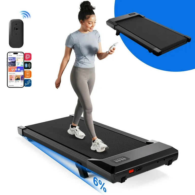 MJWW Walking Pad Treadmill with 6% Incline and Remote Control,Under Desk Treadmill for Home&Offic... | Walmart (US)