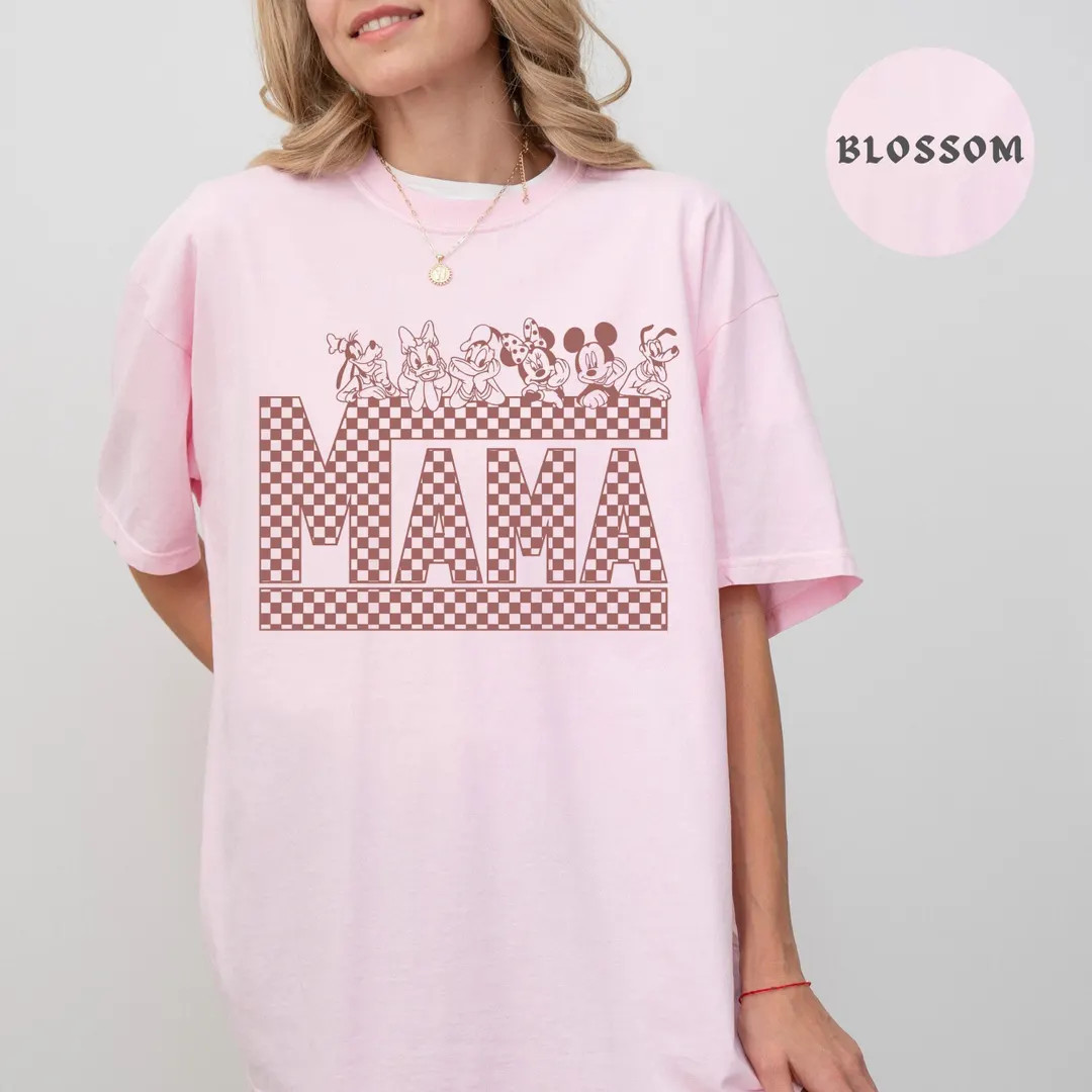 Comfort Color® Mickey and Friends Mama Shirt, Disney Mom Tshirt, Gift for New Mom Tee, Disney Fa... | Etsy (US)