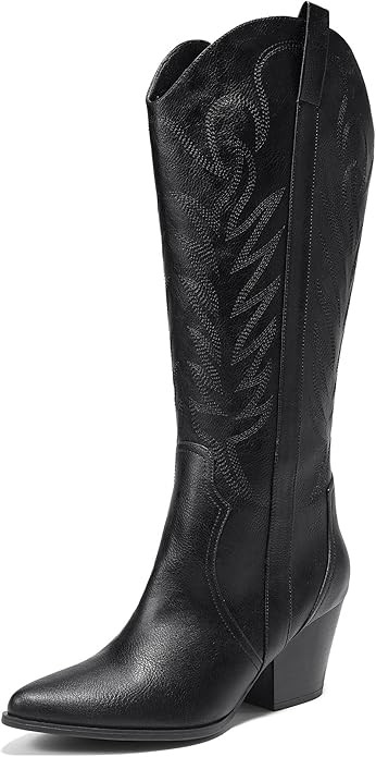 Arromic Cowgirl Boots for Women, Western Cowboy Boots for Women Knee High Tall Pointed Toe Embroi... | Amazon (US)