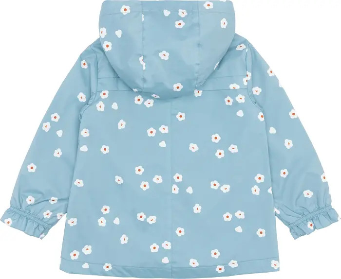 Kids' Floral Print Recycled Polyester Hooded Windbreaker | Nordstrom