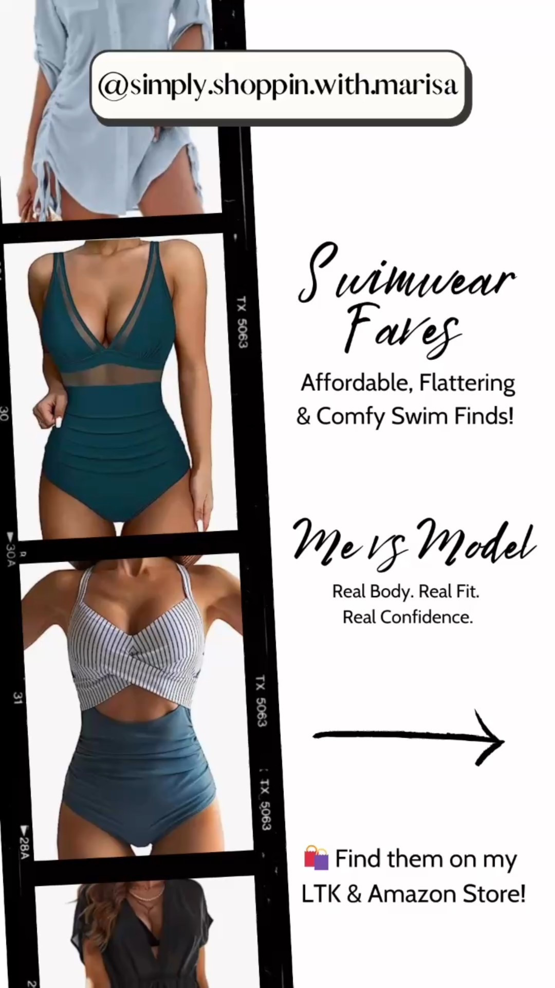 Real talk: We all know trying on swimsuits can be… a whole experience ~ but I found the cutest swimsuits & cover-ups for my last vacay, and they checked every single box ✅ Comfortable, great coverage, super affordable, and major compliment magnets! ✨

And the best part? No overly edited model shots here ~ just a real body, feeling confident & cute. ☺️ You can literally see the marketing photo vs. what it looks like on a real person! 

If you’re looking for swimwear that actually makes you feel good (without breaking the bank), I got you! Everything is linked on my LTK & Amazon store! ☀️💛

👇🏼Tell me—which one is your fave?! 

 #RealBodyRealStyle #SwimwearStyle #VacationLooks #BodyConfident #LTKSwim #AmazonFinds #SwimsuitSeason #AffordableFashion #BeachVibes #MomStyle #TravelStyle #simpleswimwear #ConfidenceInEveryBody #simplyshopping #LTKFindsUnder50 #LTKSwim #LTKSeasonal