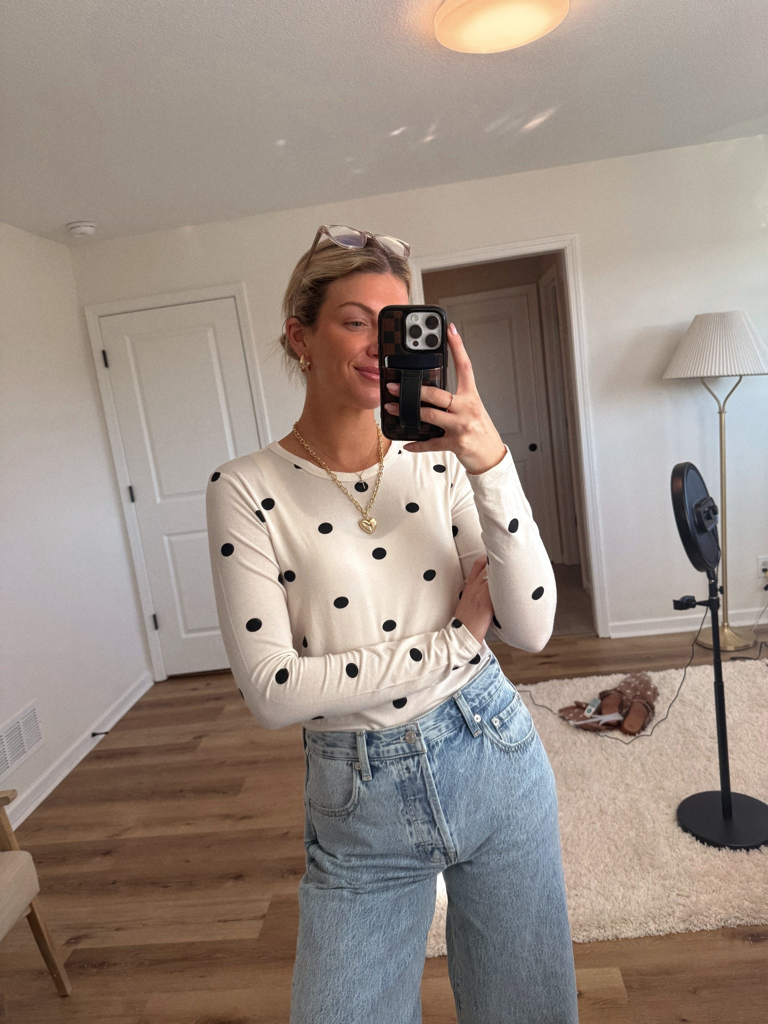This polka dot top 10/10  

#LTKootd
