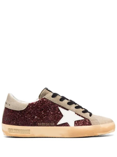 Golden Goose Super-Star Glitter Sneakers - Farfetch | Farfetch Global