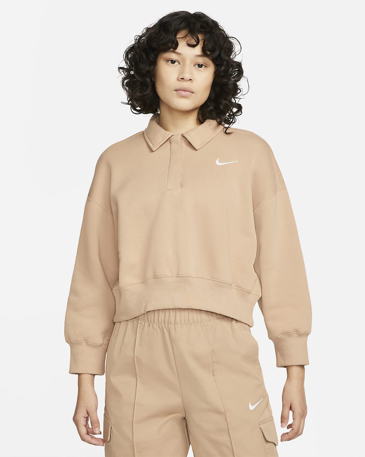 Women's 3/4-Sleeve Crop Polo Sweatshirt | Nike (US)
