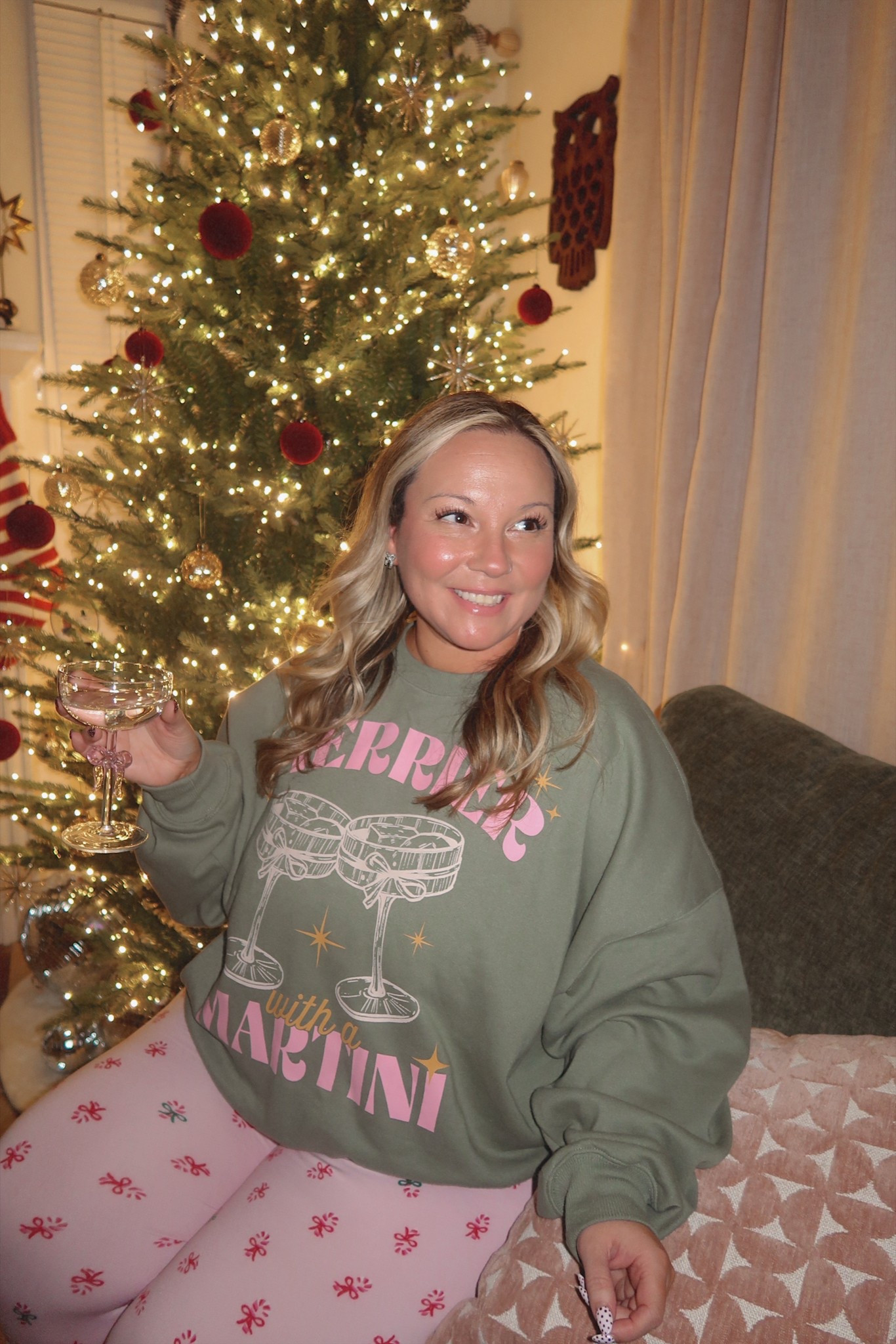 Holiday style 
Target sweatshirt size XL- I sized to for an oversized fit 
Pajama pants are part of a set from Walmart- size LARGE 
Coupe is from Antho 

Holiday style, Christmas pajamas, pajama set, target style, Walmart style, gifts for her, gift ideas, holiday outfit, Christmas sweater

#LTKHoliday #LTKMidsize #LTKCyberWeek