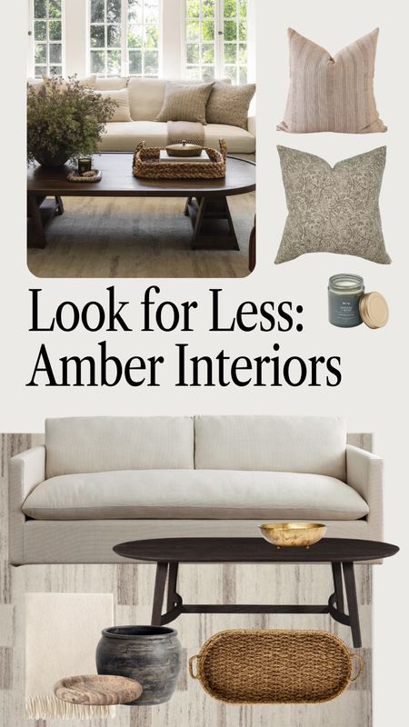 Look for Less: Amber Interiors light neutral living roomm

#LTKhome #LTKstyletip