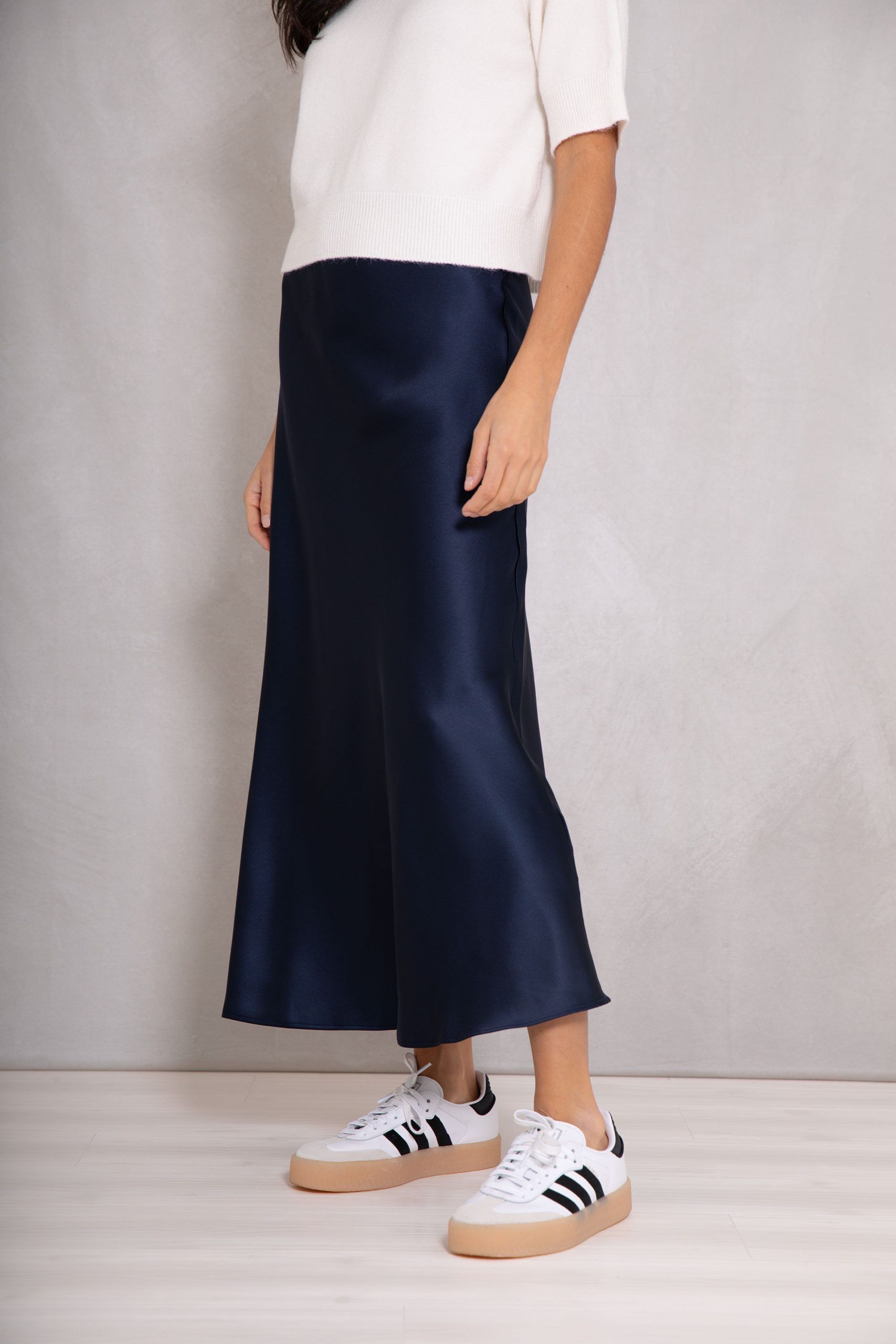 Luxe Claudia Bias Skirt (Navy) | My_Best_Friends_Wardrobe