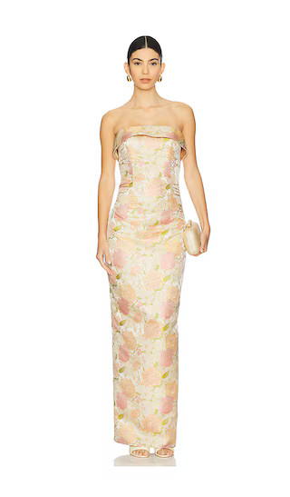 Elin Gown in Champagne Garden | Revolve Clothing (Global)