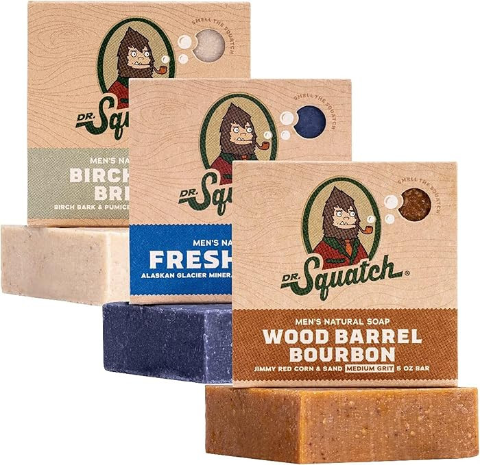 Dr. Squatch Natural Men\u2019s Bar Soap - Cold Process Body Soap Bar with Natural Oils - Gifts fo... | Amazon (US)