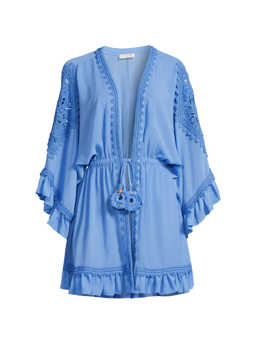 Libbie Tie-Waist Minidress | Saks Fifth Avenue