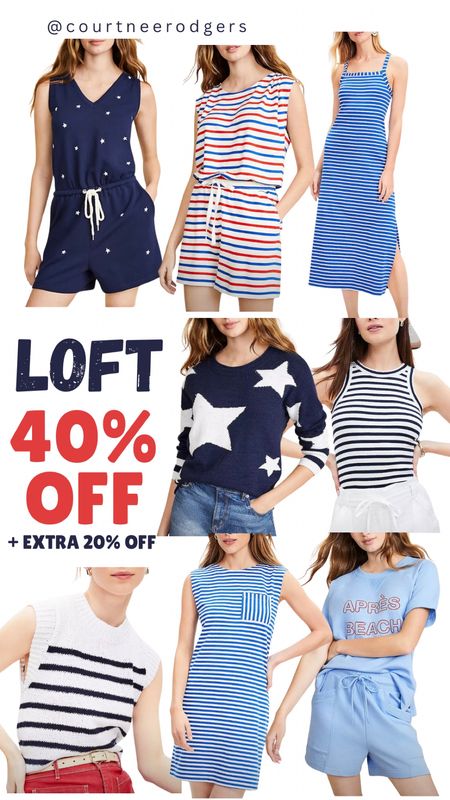 Loft 40% off 💙❤️ EXTRA 20% off with Code: YAY 
Choose buy online pick up in store if you need something for this weekend! 

Loft, Memorial Day weekend, red white and blue 

#LTKSaleAlert #LTKFindsUnder100 #LTKStyleTip