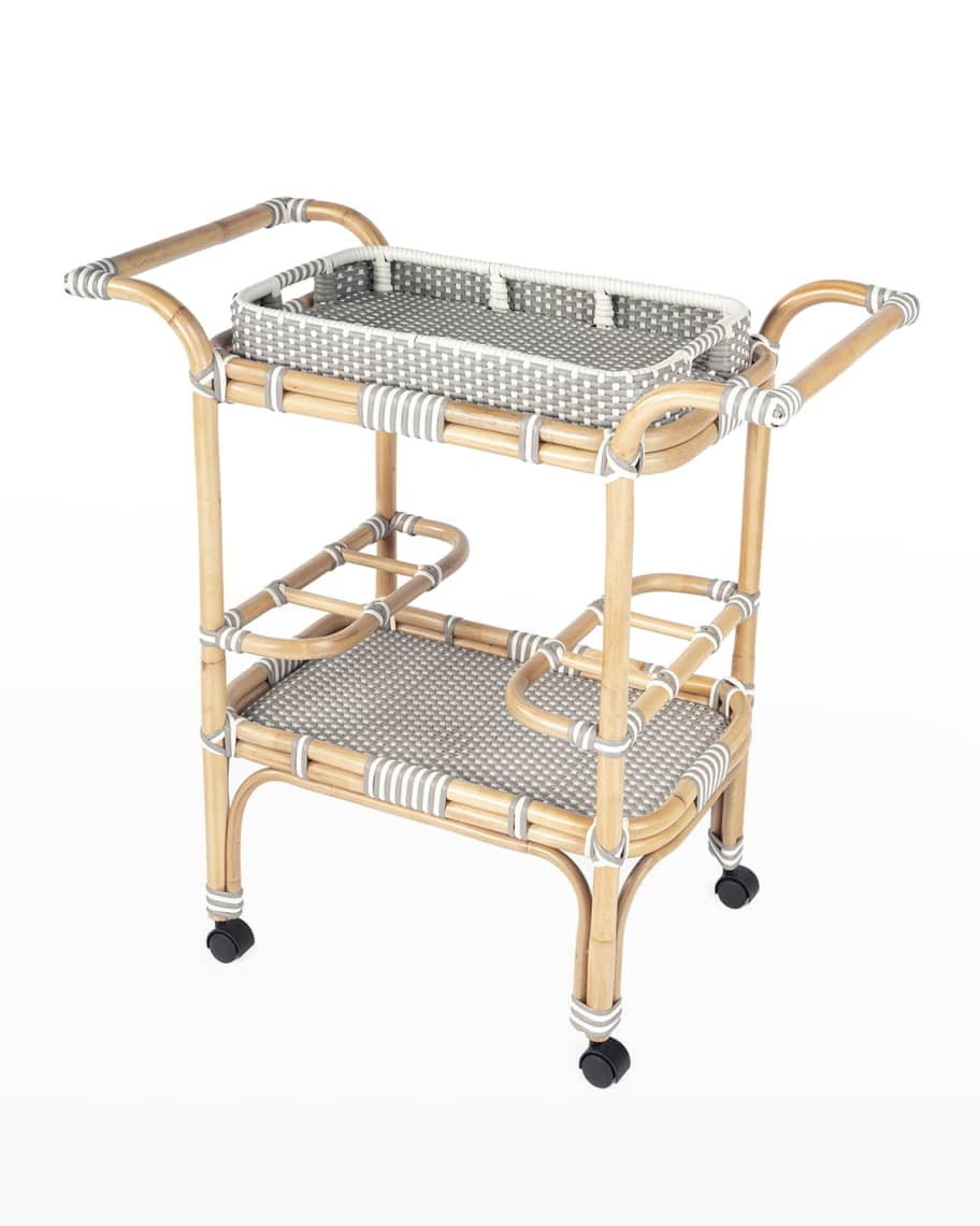 Suzette Rattan Bar Cart | Neiman Marcus