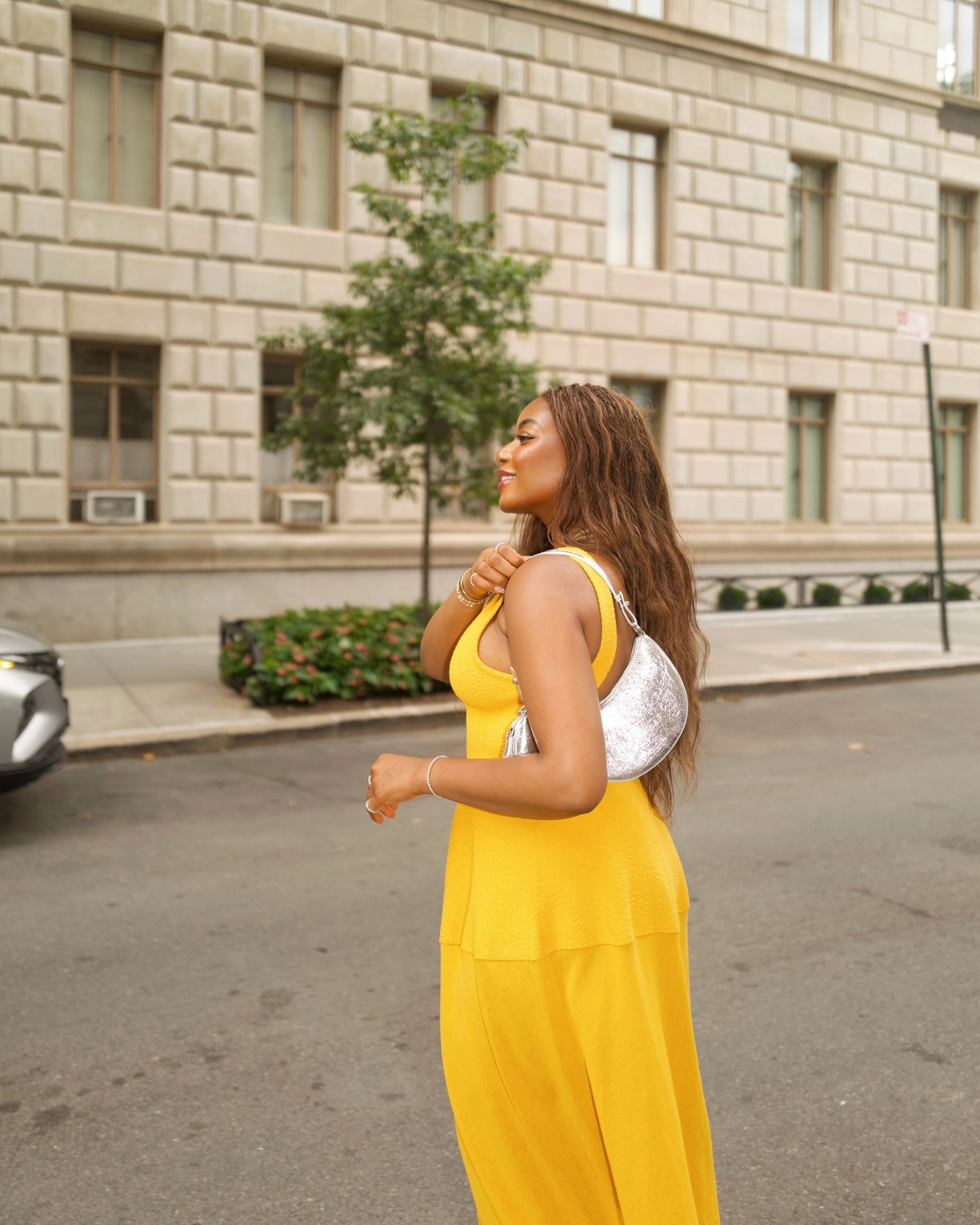 Wearing the sunshine today in Proenza Schouker ☀️🌻💛  love this bright yellow draped dress for the end go summer in nyc! Styled with a silver handbag and silver sandals … For more links to wedding guest dress summer, teacher outfits, country concert outfits, back to school outfits, date night outfits, vacation outfits beach, business casual workwear, travel outfits, summer dresses, concert outfits,  follow me on LTK! ✨

#LTKsummer #LTKdresses #LTKstyletip