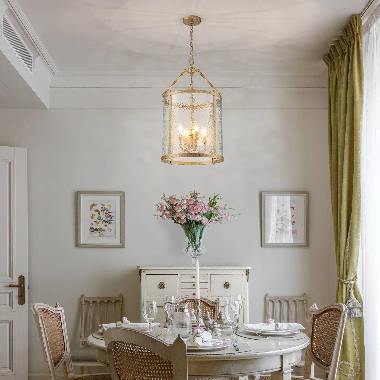 Qudarius 4 - Light Dimmable Lantern Drum Chandelier | Wayfair North America