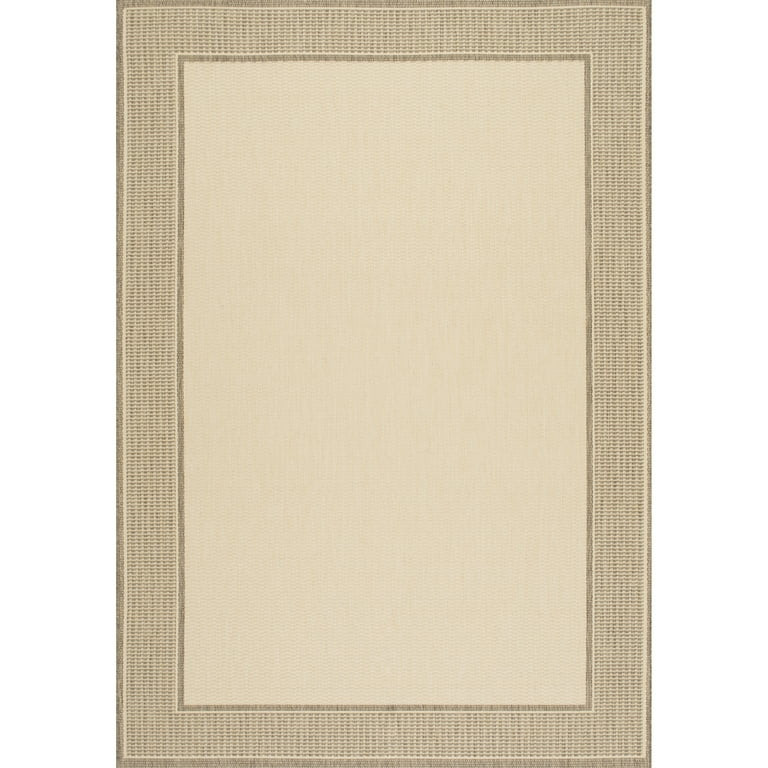 nuLOOM Gris Border Indoor/Outdoor Area Rug, 4' x 6', Beige | Walmart (US)