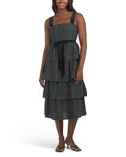 Brook Plaid Mari Tiered Maxi Dress | Casual Dresses  | Marshalls | Marshalls