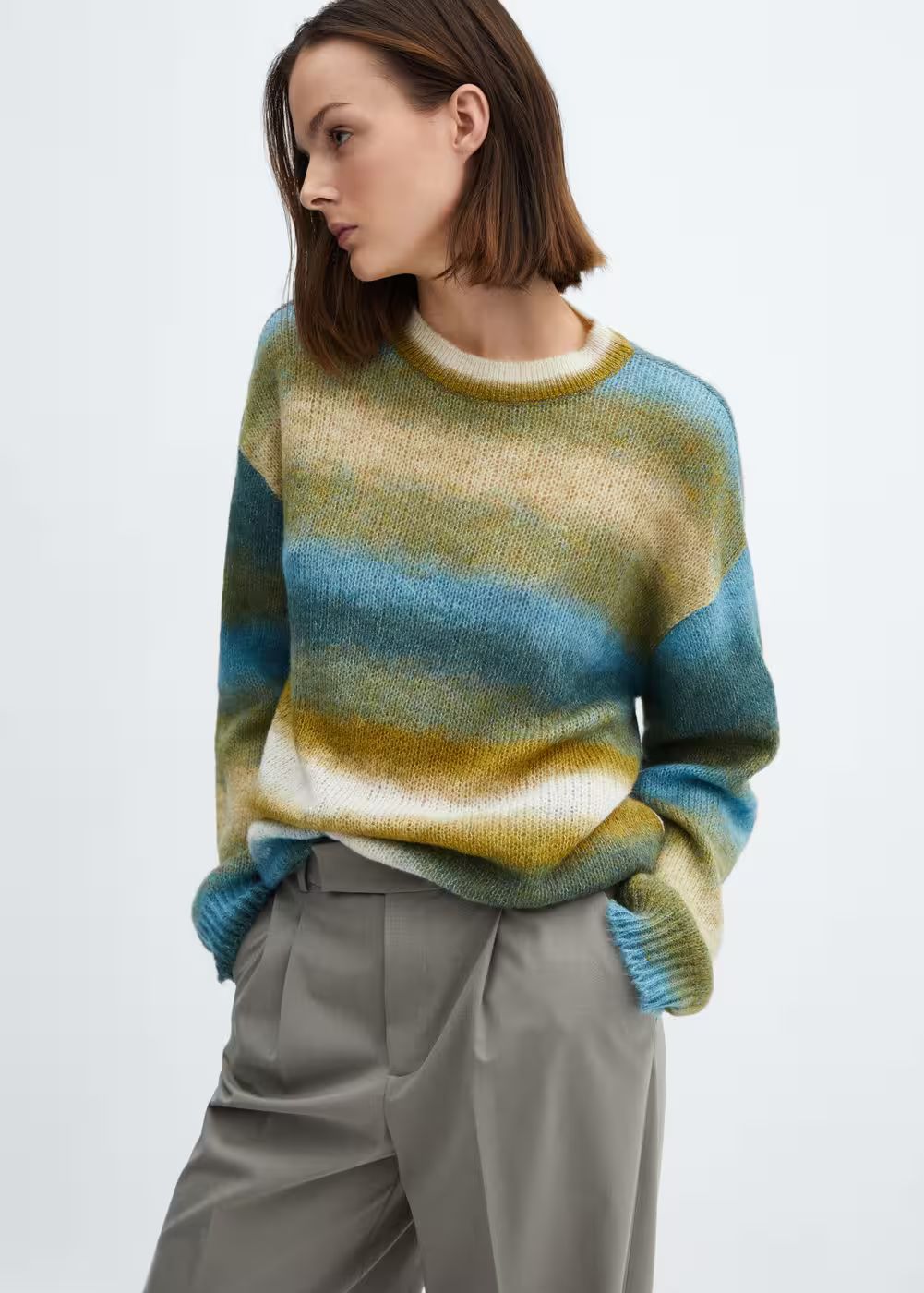 Degraded knitted sweater -  Women | Mango USA | MANGO (US)
