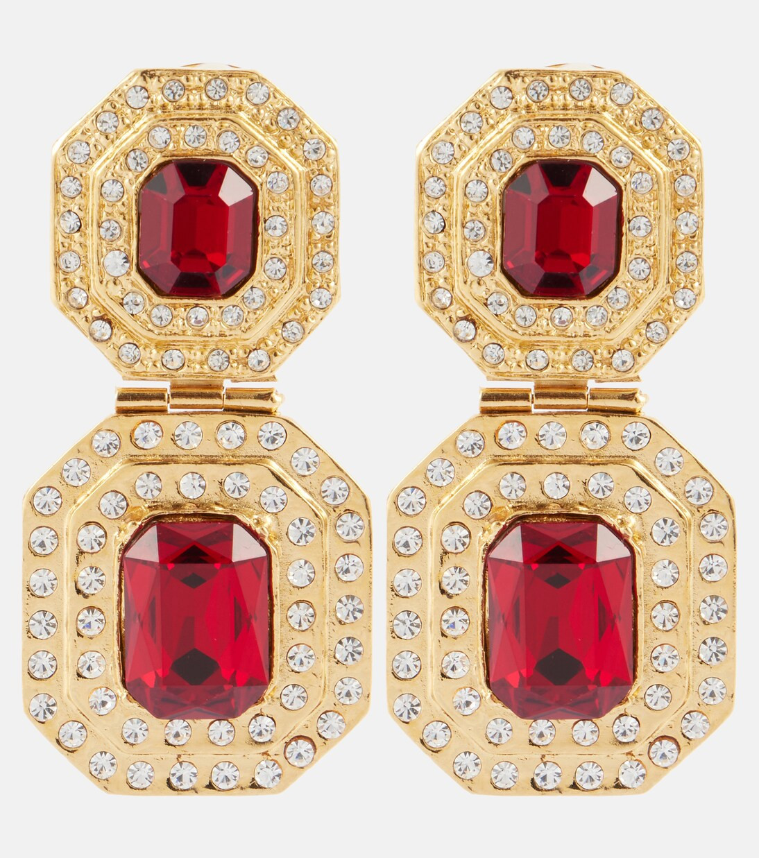 Alessandra RichCrystal-embellished clip-on earrings £ 265incl. duties and taxes, excl. shipping ... | Mytheresa (UK)