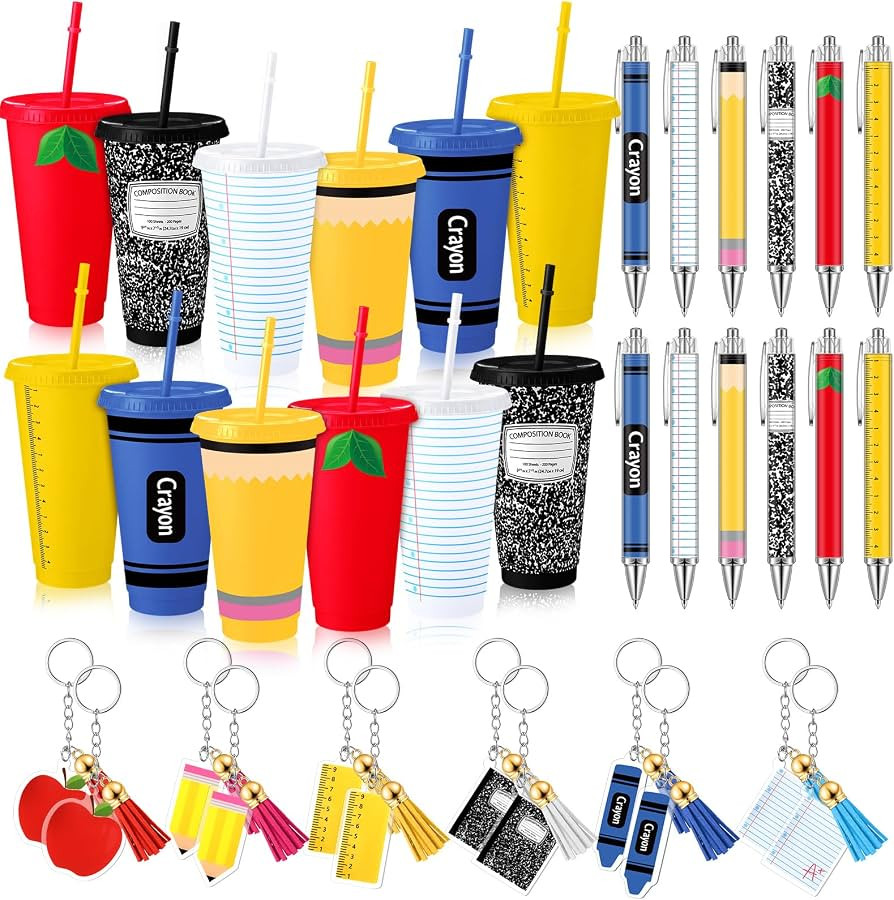 Qinyoung 36 Pcs Back to School Teacher Gifts, Teacher Appreciation Gifts, 24 oz Composition Tumbl... | Amazon (US)