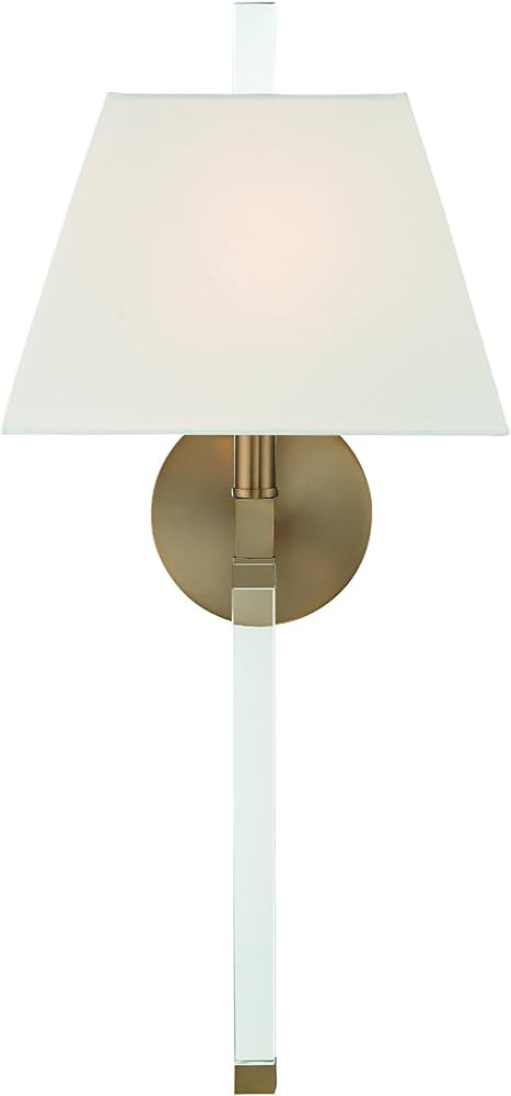 Crystorama Renee 1 Light Aged Brass Sconce | Amazon (US)