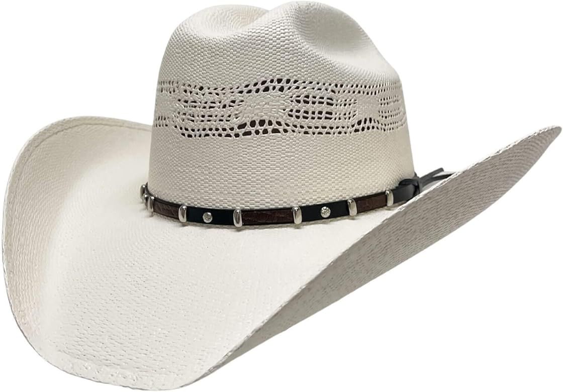 American Hat Makers Billings Straw Cowboy Hat — Womens & Mens Cowboy Hat (Cream) | Amazon (US)