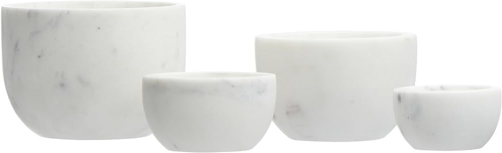 Creative Co-Op White Marble (Set of 4) Bowl | Amazon (CA)