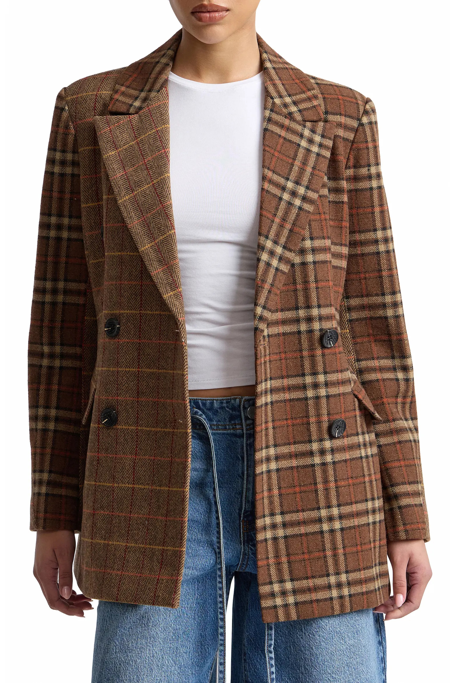 Mixed Plaid Hourglass Jacket (Women) | Nordstrom | Nordstrom