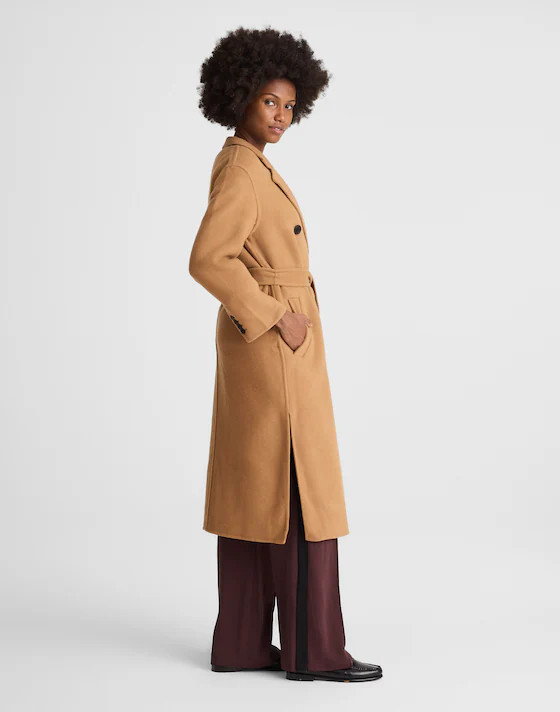 Double-Faced Brushed Long Coat | Madewell