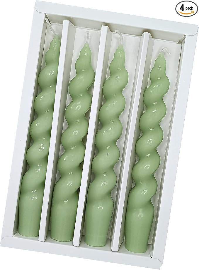 Spiral Taper Candle Twisted Candle Stick 7.5 INCH Dinner Candles Unscented Wax Candles Handmade C... | Amazon (US)