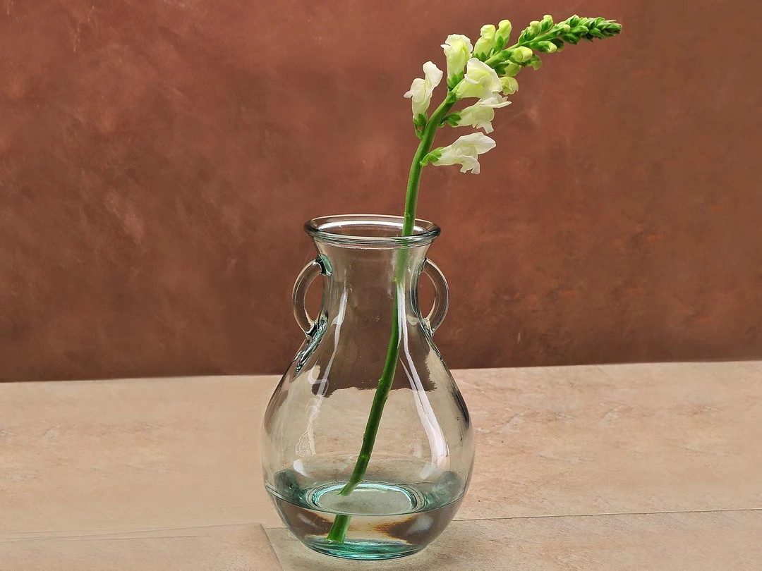 9 1/2" Large French Country Glass Vase - Etsy | Etsy (US)