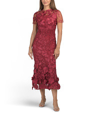 Short Sleeve 3d Floral Gown | Formal Dresses | Marshalls | Marshalls