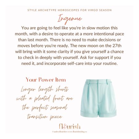 Virgo season is upon us! We are just in time for the New Moon in Virgo which will be exact on Saturday, August 27th. It is a great time to reflect and set your goals for the next lunar cycle. What does this season have in store for you? Check out our horoscopes by Style Archetype + power items below!

#LTKstyletip #LTKSeasonal #LTKbeauty