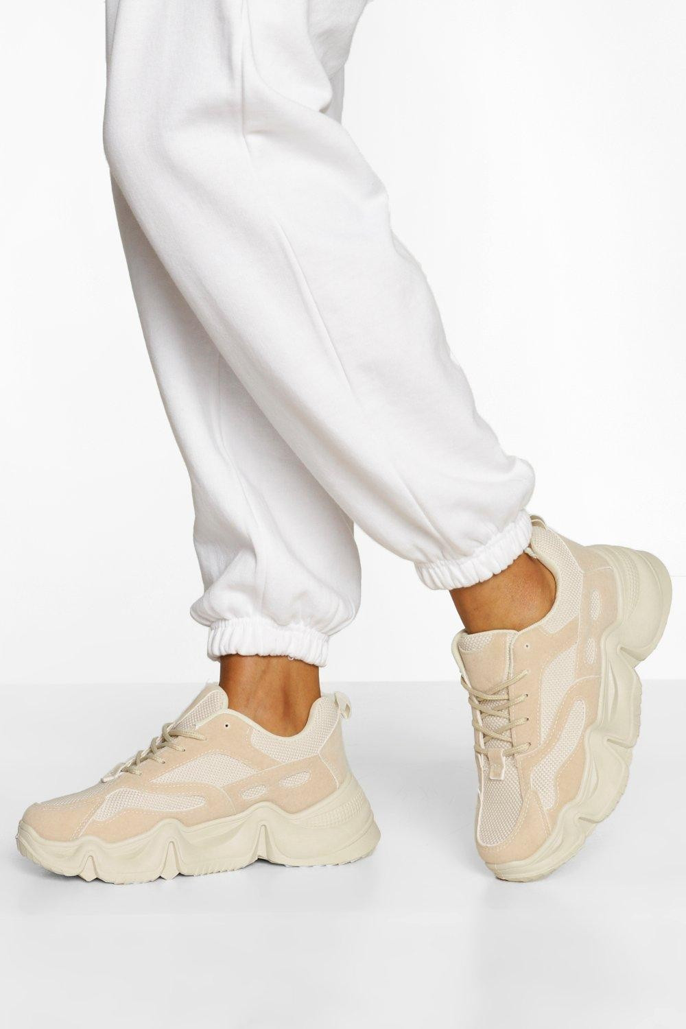 Chunky Platform Lace Up Trainers | Boohoo.com (UK & IE)