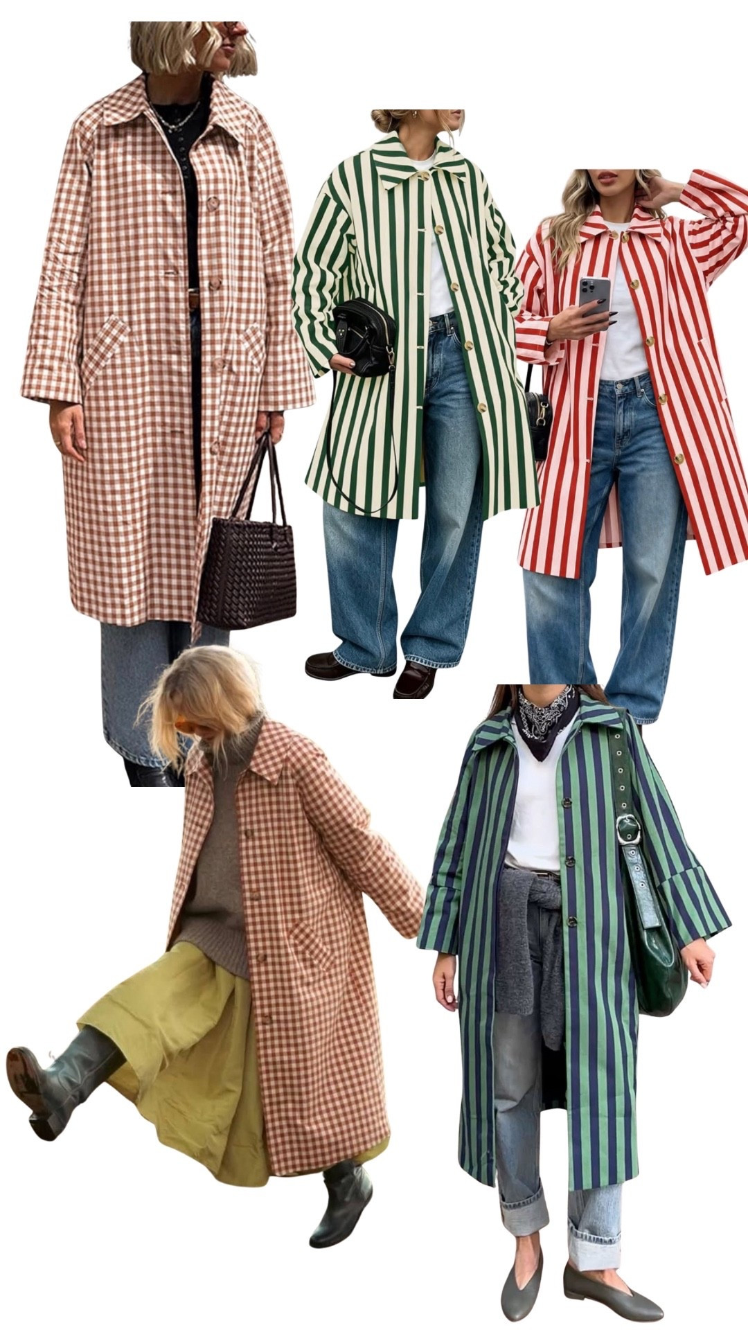 The trench coats of my dreams! Stripes and gingham?! Forever yes please amen! Comment SHOP and I’ll send you the link!Fall fashion, trench coat, gingham, stripe trench coat, fall

#LTKSeasonal #LTKmomlife #LTKdayinmylife