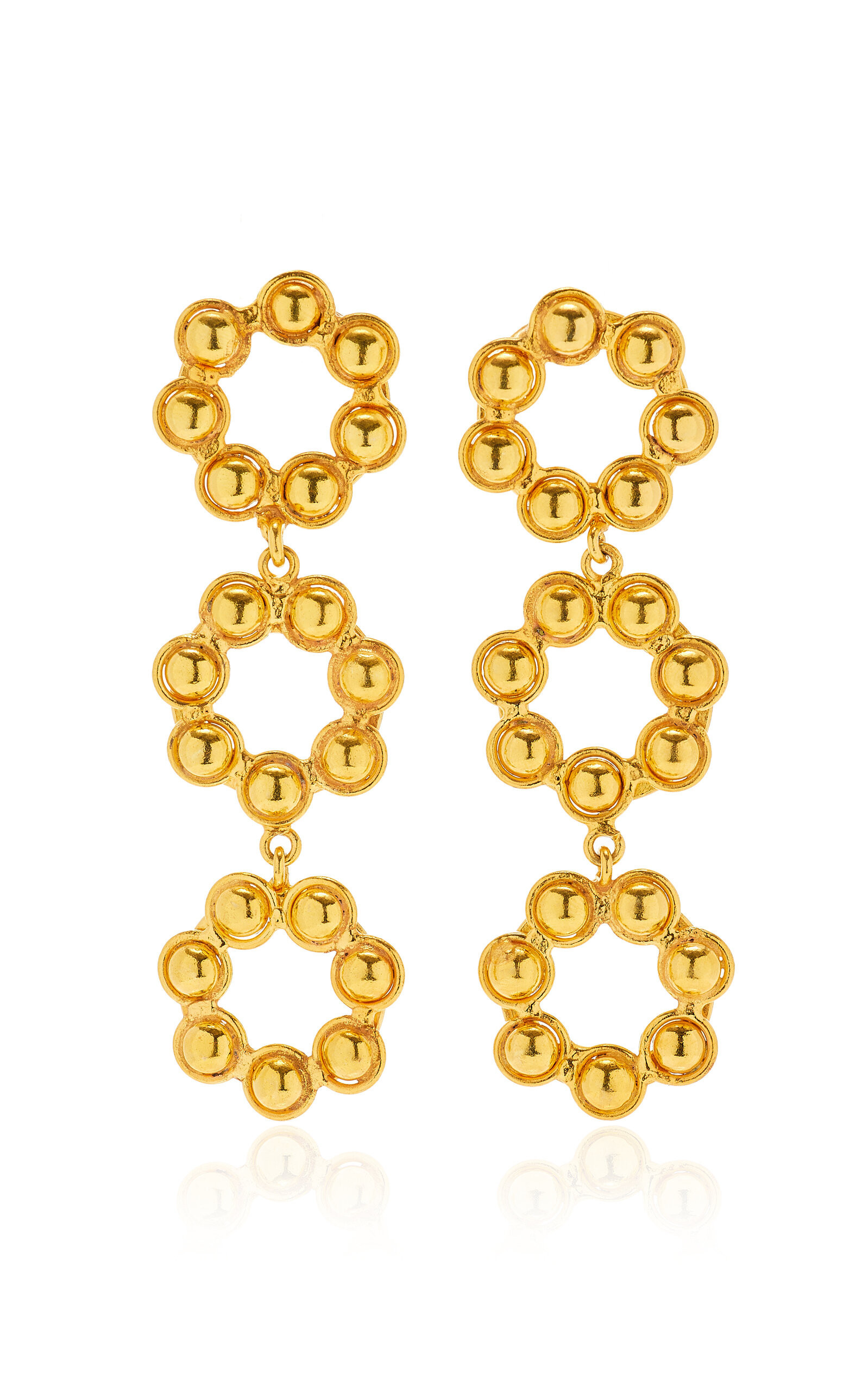 Sylvia Toledano - Marguerite 22K Gold-Plated Earrings - Gold - OS - Moda Operandi - Gifts For Her | Moda Operandi (Global)