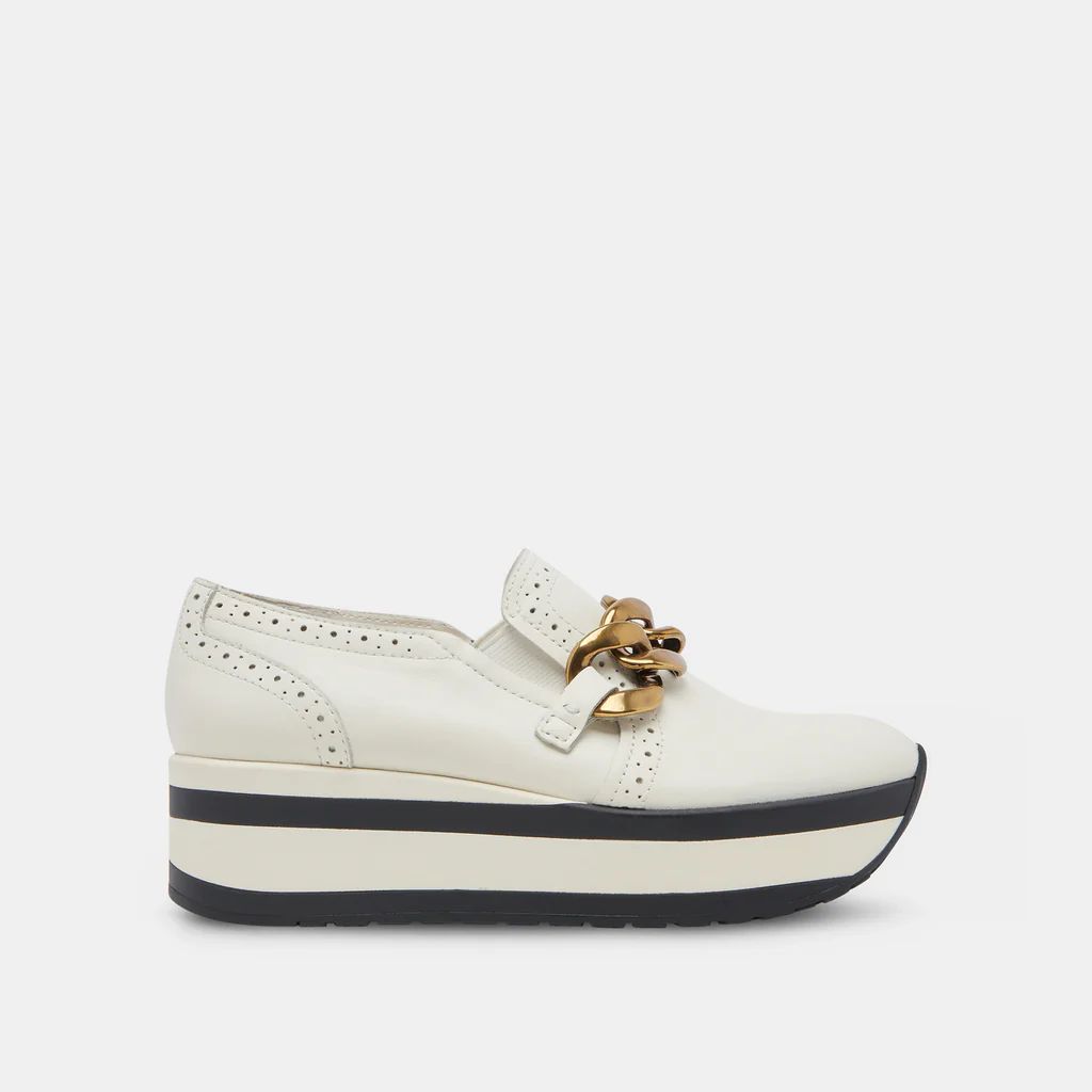 JHENEE SNEAKERS WHITE LEATHER | DolceVita.com